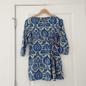 J. McLaughlin Catalina Cloth Side Pleat Ruching Tunic Top